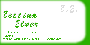 bettina elmer business card